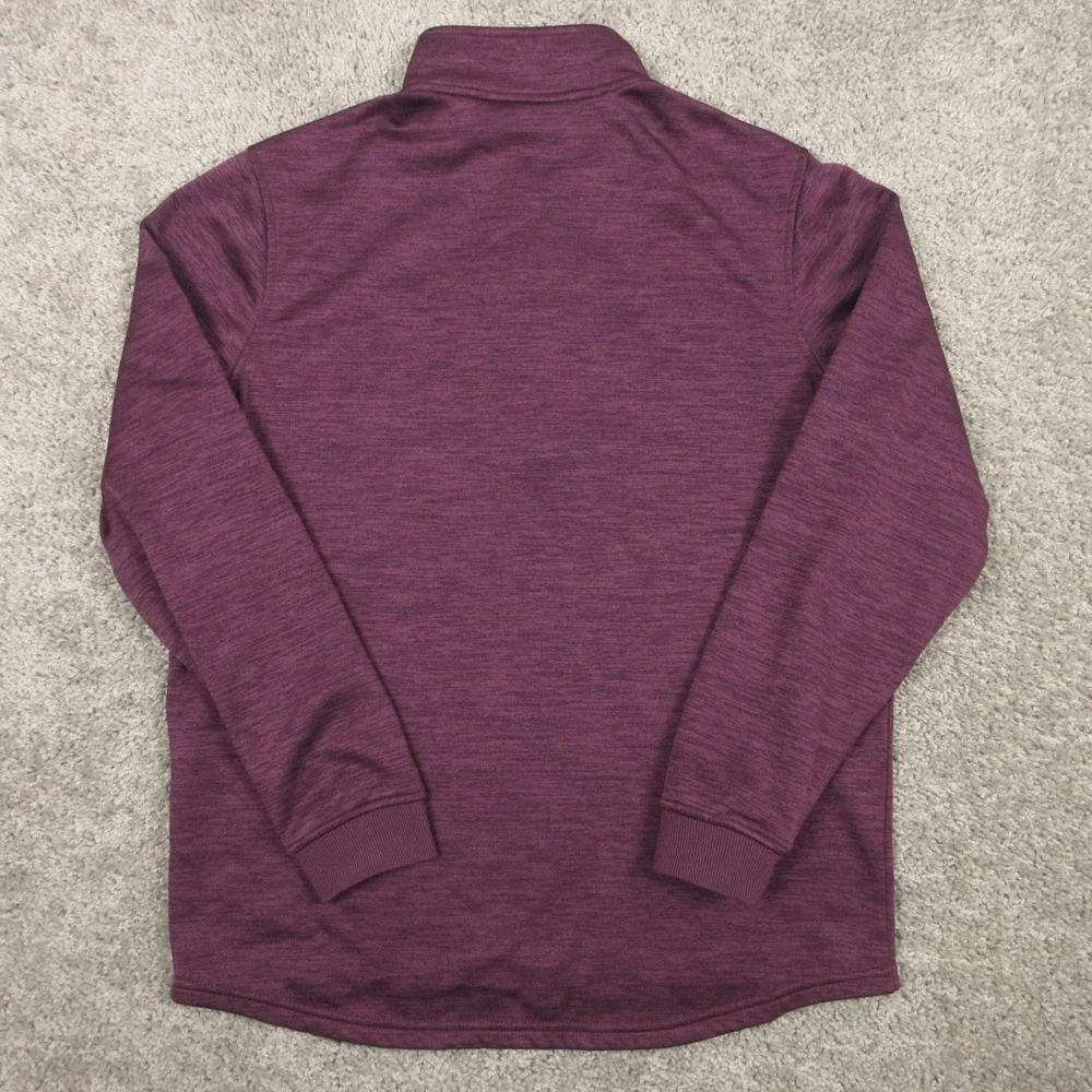 Under Armour Sweater Mens Medium Purple Cold Gear Fleece Golf 1/4 Zip‎ Pullover